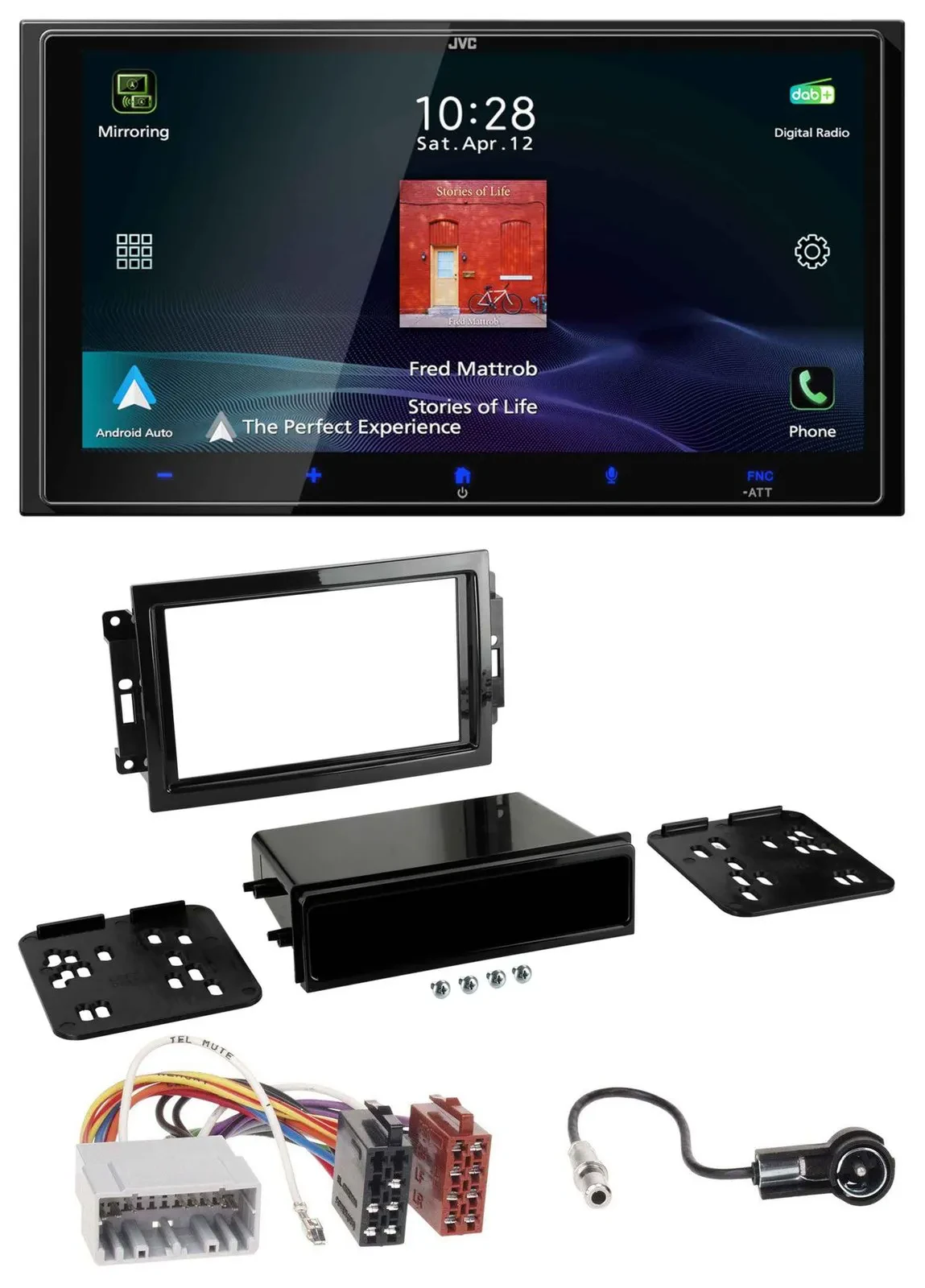 JVC USB Bluetooth 2DIN DAB MP3 Autoradio für Chrysler PT Cruiser 300C Dodge Jeep