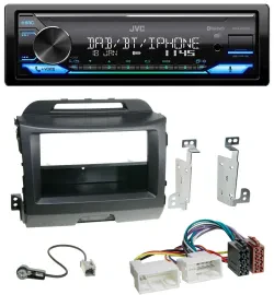 JVC Bluetooth DAB USB MP3 Autoradio für Kia Sportage 3 SL 10-15 schwarz