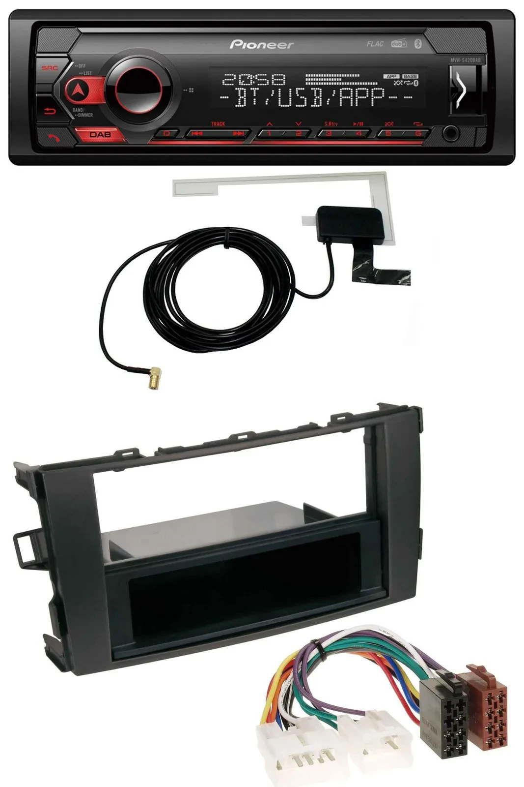 Автомагнитола Pioneer DAB USB MP3 Bluetooth для Toyota Auris (с 2007)