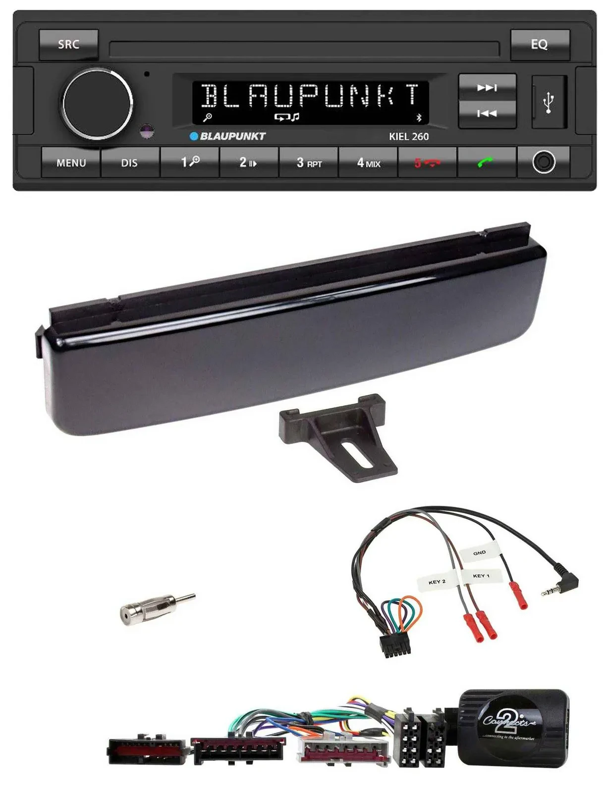 Blaupunkt USB DAB Bluetooth Lenkrad Autoradio für Ford Mondeo Focus piano-schwar