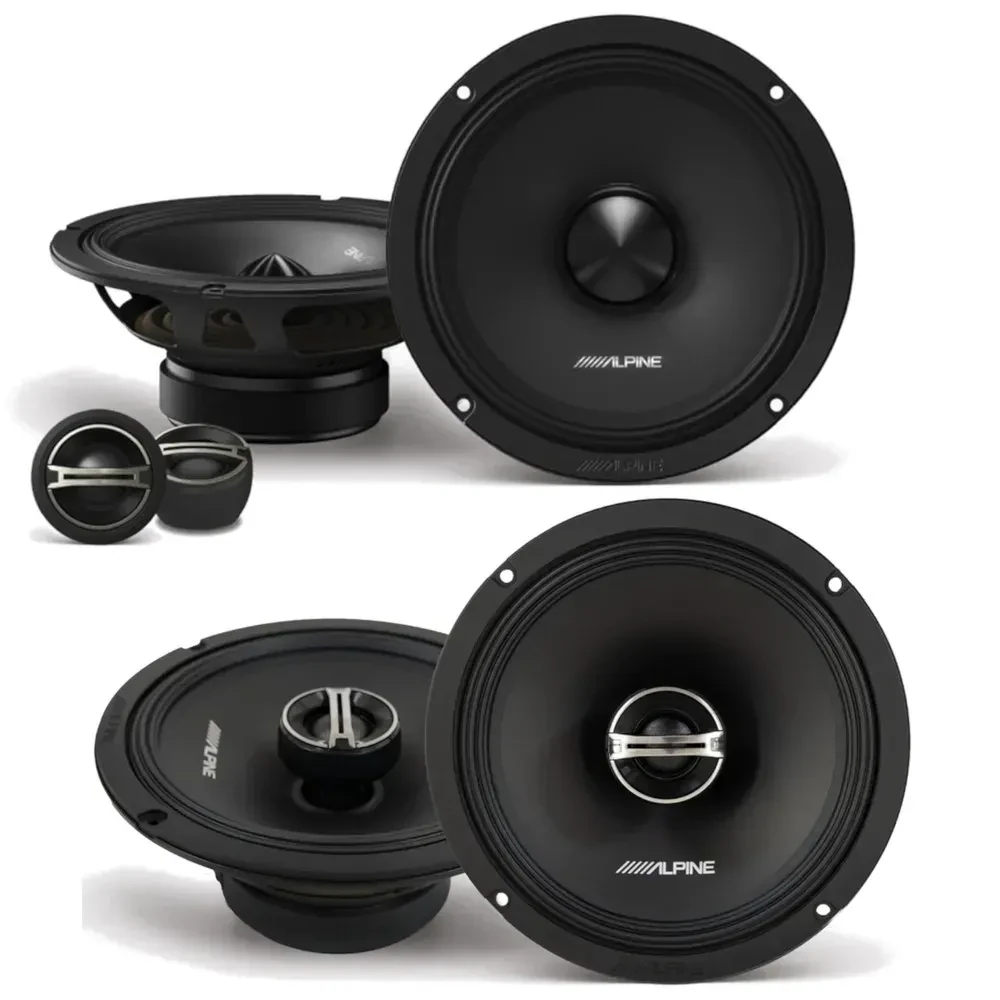 Автодинамики для автомобиля Alpine DM-65C-G 6.5", 2-полосные, 4 Ом, компонентные + коаксиальные (набор)