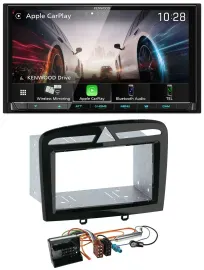 Kenwood MP3 2DIN USB DAB Bluetooth Autoradio für Peugeot 308 SW CC 09-14 schwarz