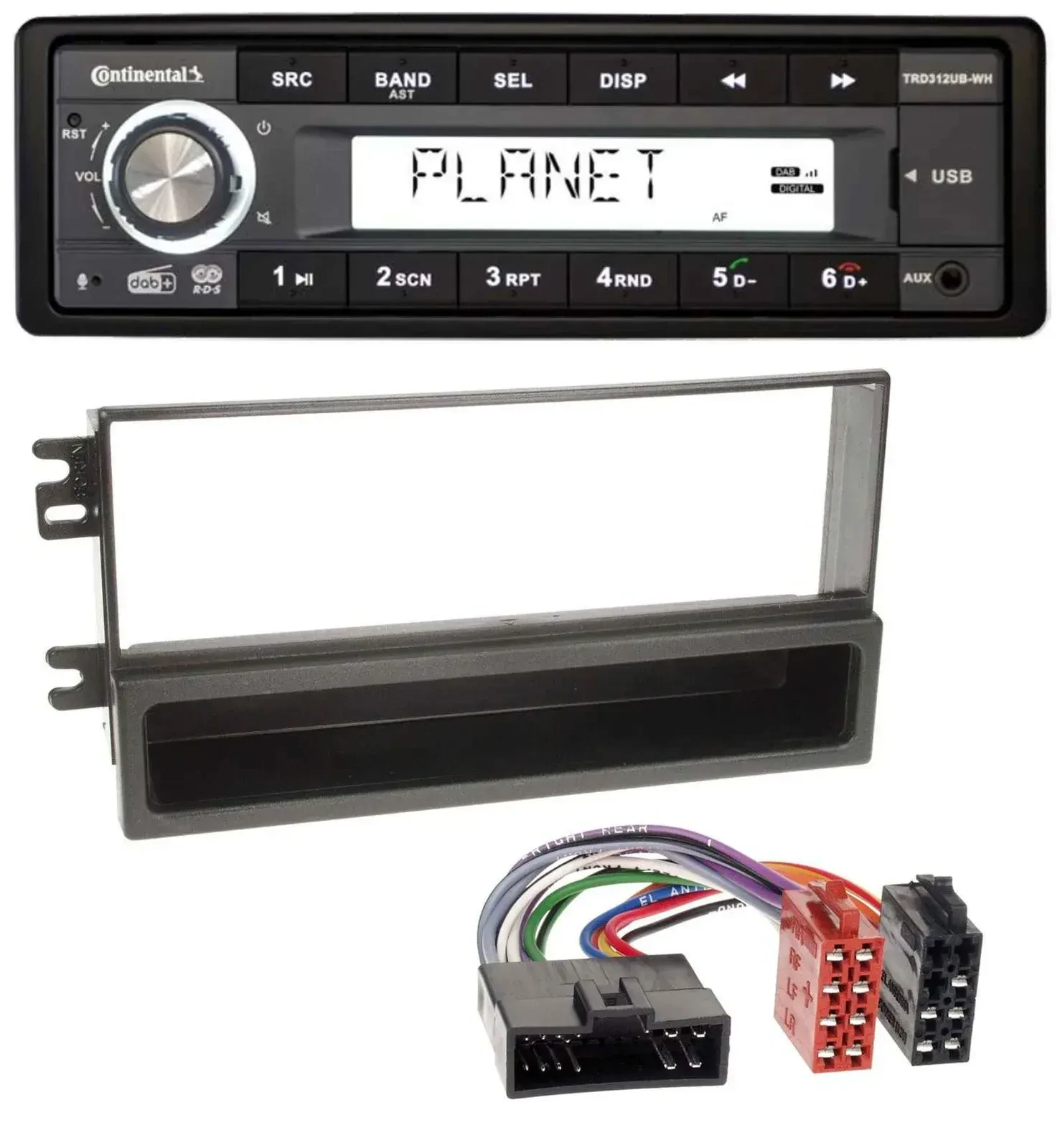 Continental USB 1DIN AUX DAB MP3 Autoradio für Kia Sportage I (2000-2005)