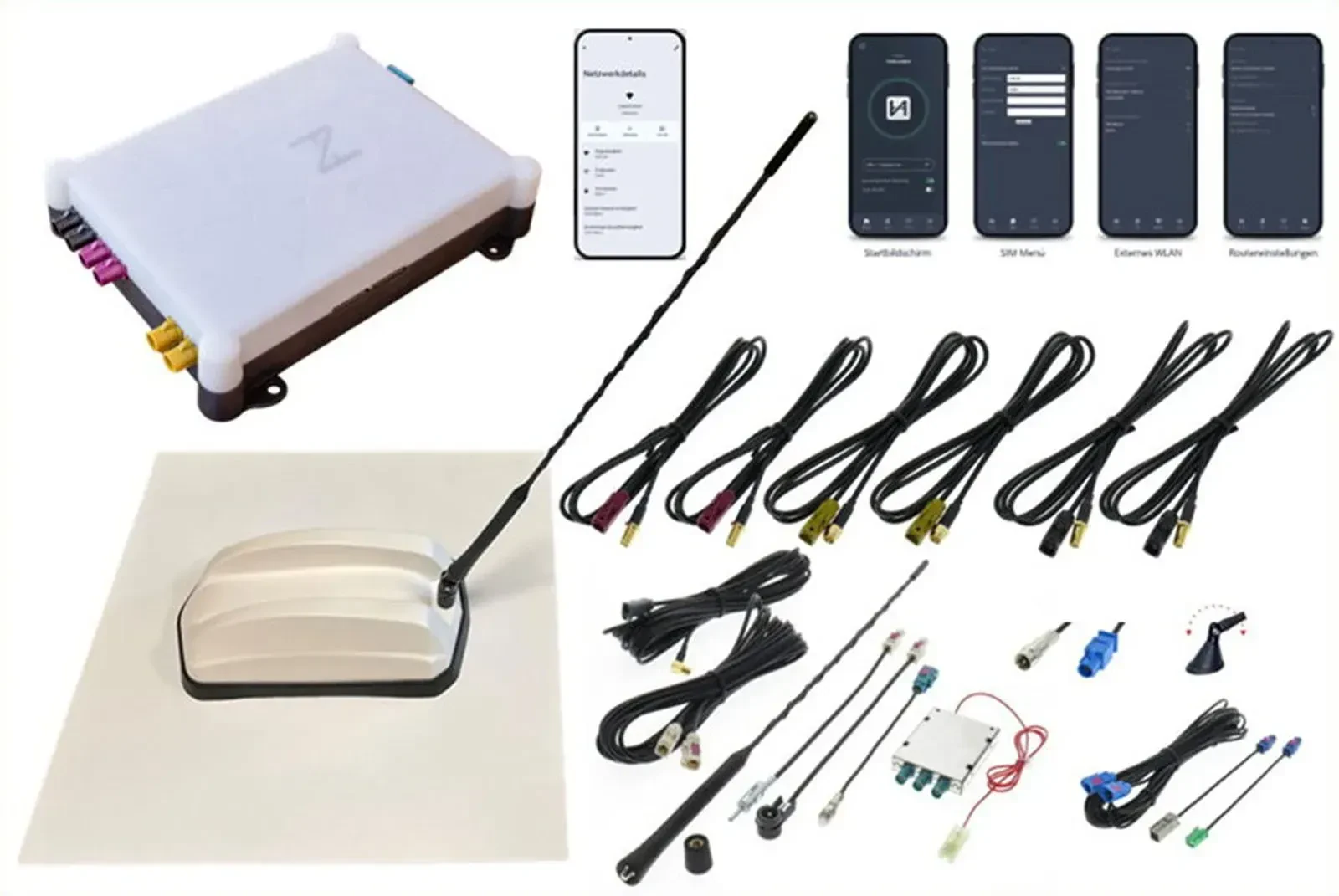 Dietz CamperNet Pro Antenne ANT615 weiß UKW/DAB+ 1,5m Kabel Träger CN2-PRO-615-3