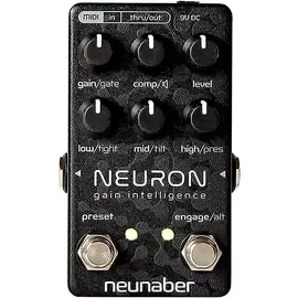 Педаль эффектов для электрогитары Neunaber Neuron Gain Intelligence Dynamic Multistage Guitar Preamp Pedal Black