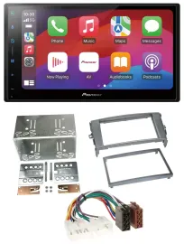 Pioneer DAB USB MP3 Bluetooth 2DIN Autoradio für Toyota Auris 07-12 anthrazit-gr