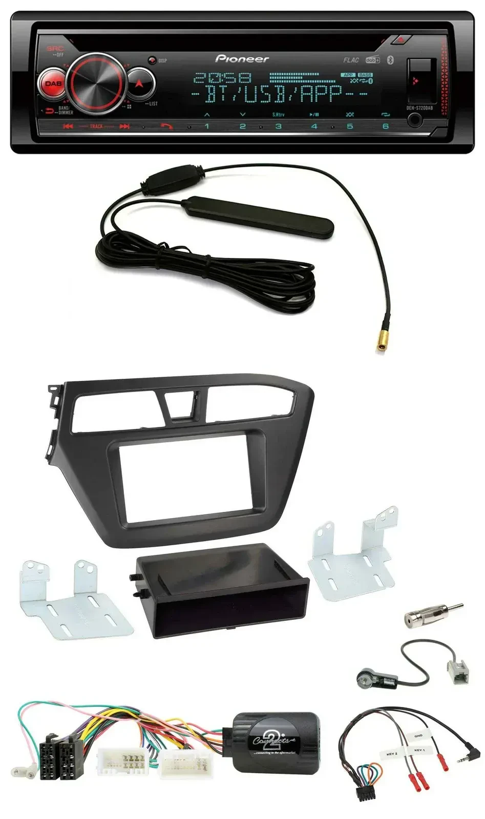 Автомагнитола Pioneer CD, DAB, Bluetooth, USB для Hyundai i20 (с 2015)