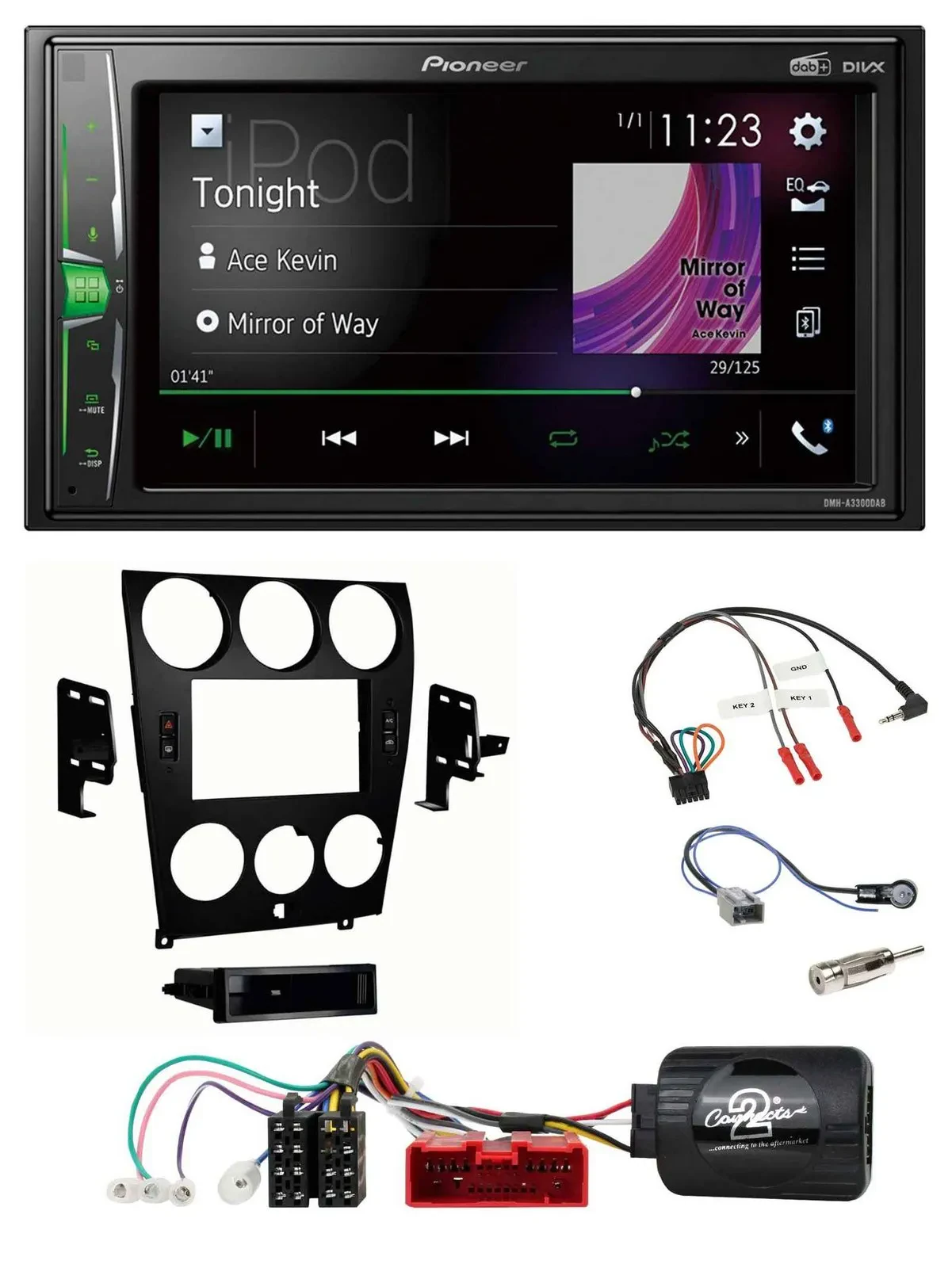 Pioneer 2DIN Lenkrad DAB USB Bluetooth Autoradio für Mazda 6 2006-2008
