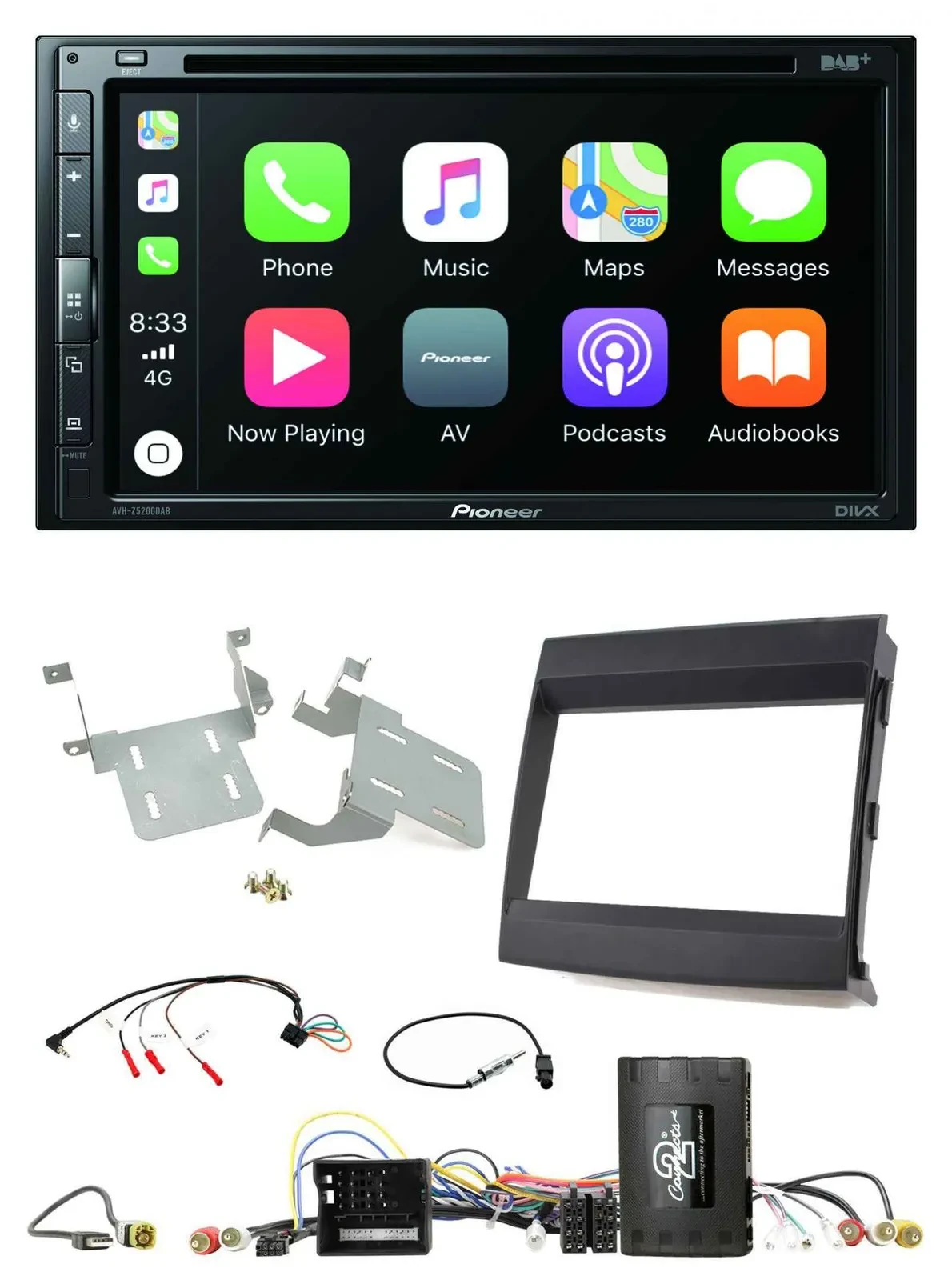 Pioneer DVD 2DIN Lenkrad DAB Bluetooth USB Autoradio für Porsche Cayenne 11-16 I