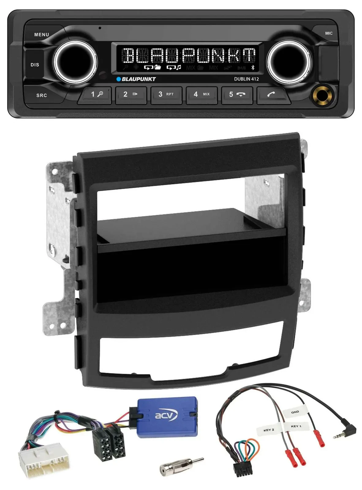 Автомагнитола Blaupunkt MP3, Bluetooth, USB для SsangYong Korando (CK) 2010–2013