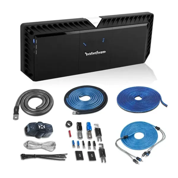 Rockford Fosgate T2500-1bdCP 2500W Monoblock Amplifier w/ Free 1/0 Gauge Amp Kit