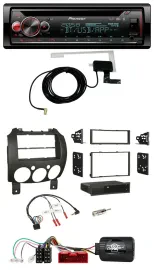 Автомагнитола Pioneer DAB CD USB Bluetooth для Mazda 2 (2007–2014), поддержка кнопок на руле