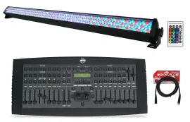 American DJ ADJ DMXOPERATOR PRO 136-Channel DMX Lighting Controller+Light+Cable
