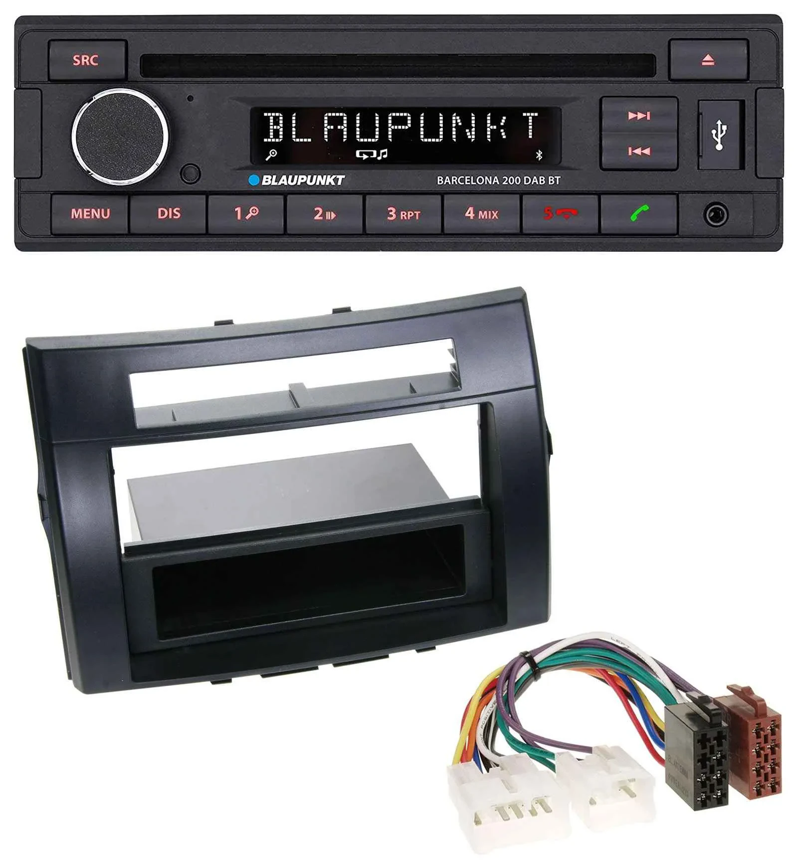Автомагнитола для Toyota Corolla Verso 2004–2009 Blaupunkt USB DAB CD Bluetooth MP3, черный