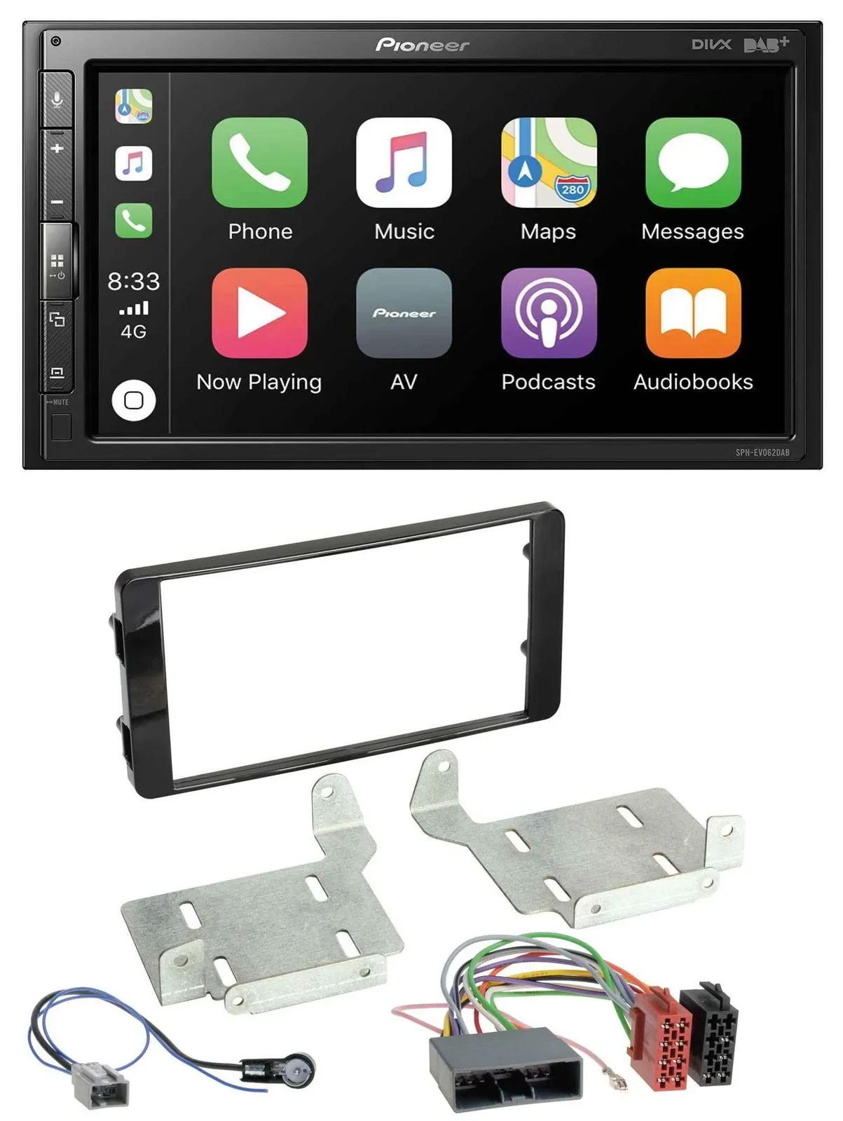 Pioneer USB MP3 DAB 2DIN Bluetooth Autoradio für Mitsubishi ASX (ab 2015)