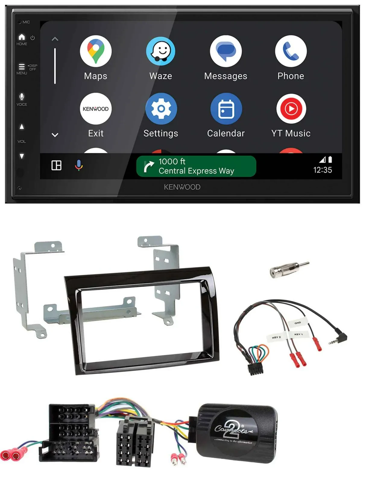 Kenwood DAB Bluetooth USB Lenkrad 2DIN Autoradio für Fiat Peugeot Citroen klavie