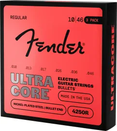 Fender Ultracore NPS 3-Pack 4250 Bullet End Electric Guitar Strings 10-46