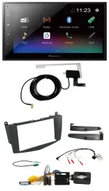 Pioneer DAB Lenkrad Bluetooth 2DIN USB Autoradio für Mercedes C-Klasse 07-11 W20