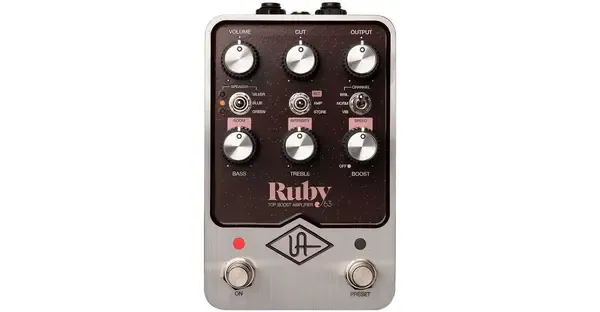 Педаль эффектов для электрогитары Universal Audio UAFX Ruby 63 Top Boost Amplifier Emulation