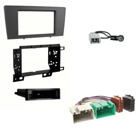 Einbauset DIN Autoradio für Volvo S60 V70 XC70 2004-2007 dunkelgrau