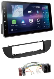 Pioneer Bluetooth USB DAB MP3 Autoradio für Fiat 500 (ab 2007) - schwarz