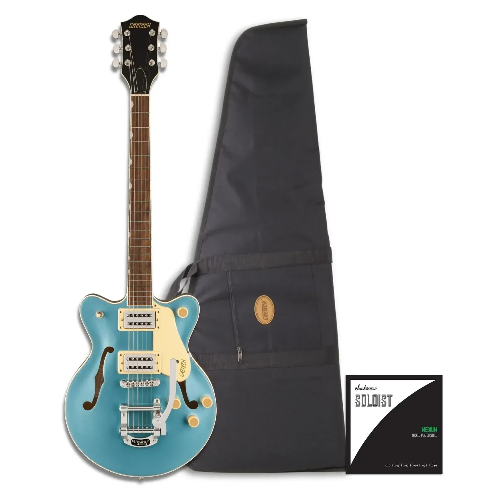Gretsch G2655T Streamliner Center Block Jr Double Cut Arctic Blue Guitar Bundle