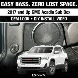 NVX Loaded BOOST Box Custom Fit Single 10" 350W RMS for 2017-2023 GMC Acadia