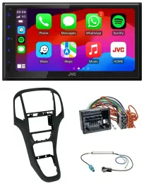 Автомагнитола для Opel Astra J JVC 2DIN, Bluetooth, DAB, USB, MP3, перламутрово-чёрный