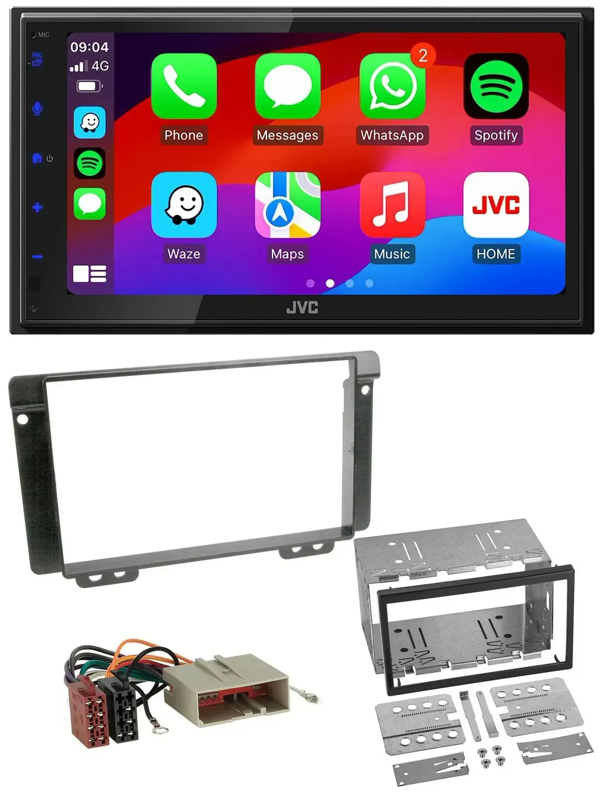 JVC Bluetooth USB MP3 2DIN DAB Autoradio für Land Rover Freelander 2004-2006