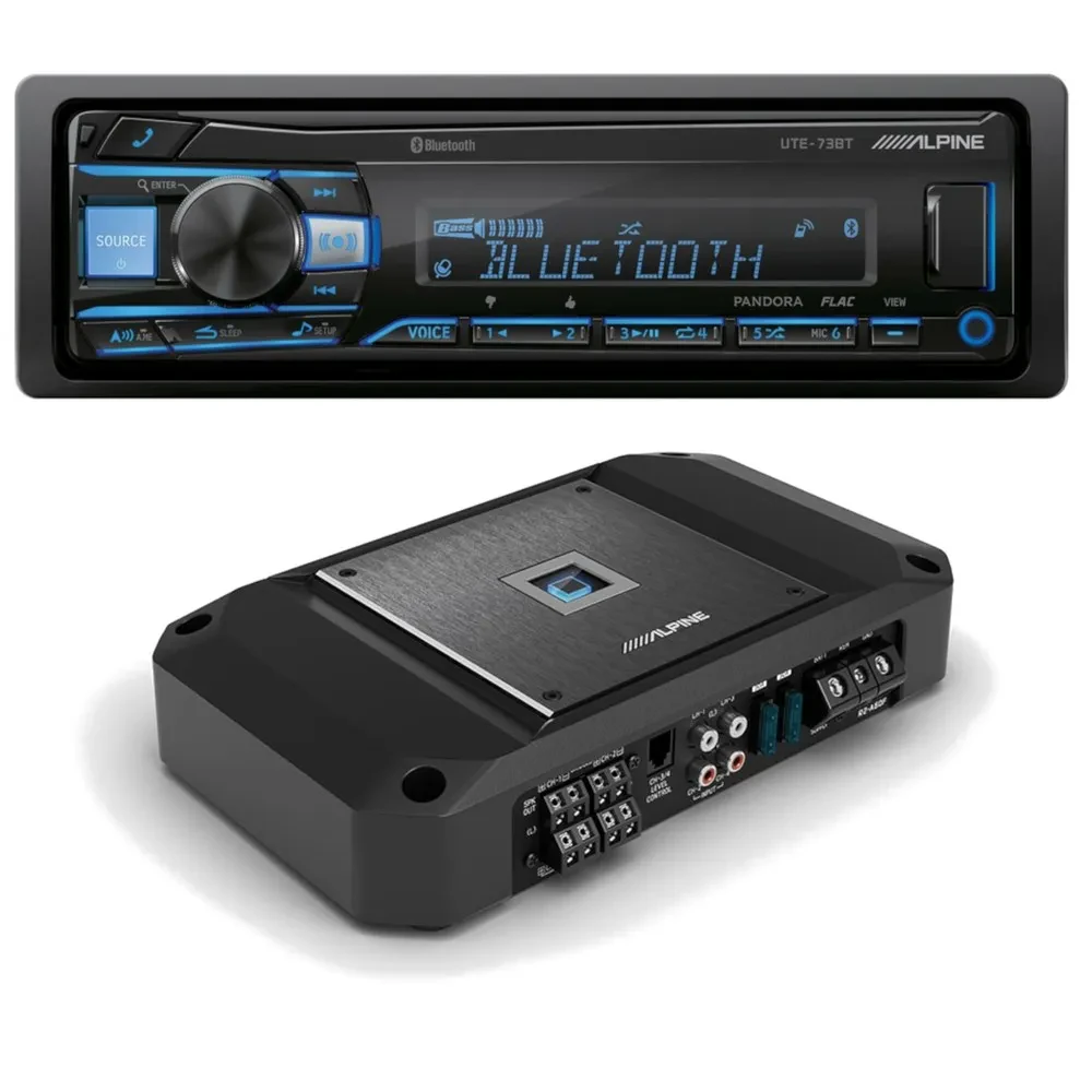 Автомагнитола для Chevrolet Camaro (1982–1989) Alpine UTE-73BT с R-Series 4-Channel Amplifier Single-DIN, Bluetooth (набор)