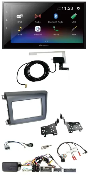 Pioneer DAB Lenkrad Bluetooth 2DIN USB Autoradio für Honda Civic US Modelle 2012