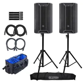 LD Systems ICOA PRO 15 A 15" Powered Coaxial Speaker 2-Pack & Stands