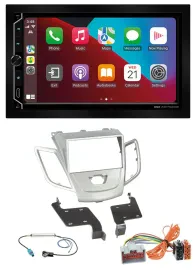 ESX 2DIN DAB USB MP3 Bluetooth Autoradio für Ford Fiesta 08-10 silber