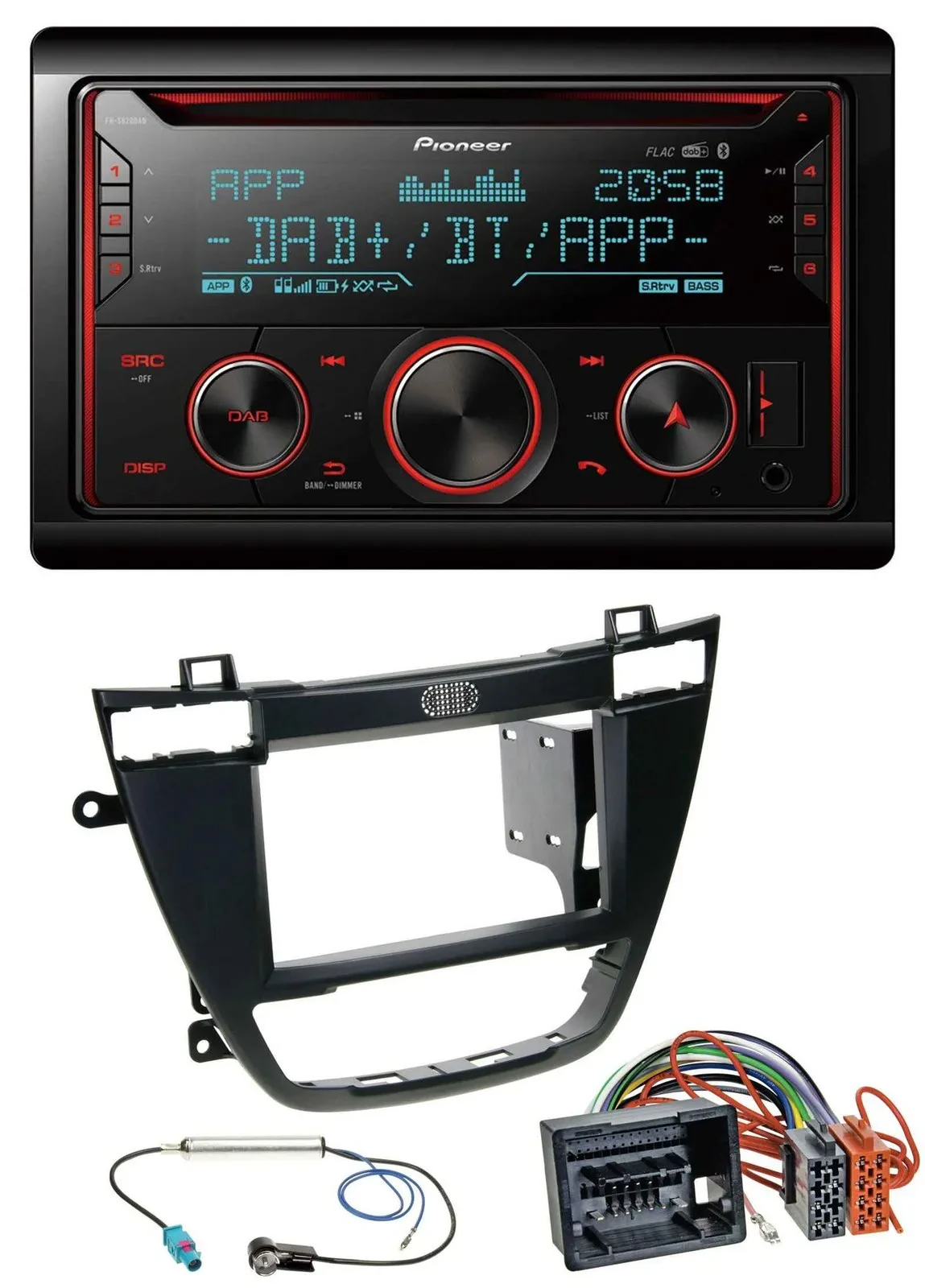 Pioneer 2DIN DAB MP3 Bluetooth USB CD Autoradio für Opel Insignia 08-13 schwarz