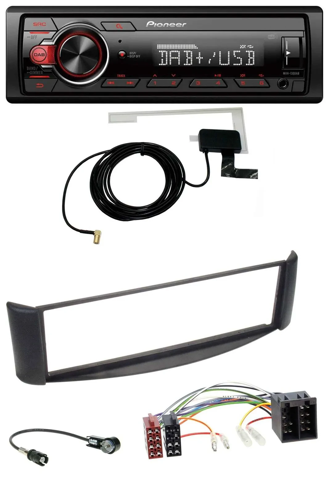 Автомагнитола для Smart ForTwo (1998–2007) Pioneer 1-DIN, MP3, DAB, USB, AUX