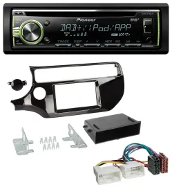 Автомагнитола Pioneer для Kia Rio UB (с 2015) DAB, USB, MP3, AUX, CD, черный (piano black)
