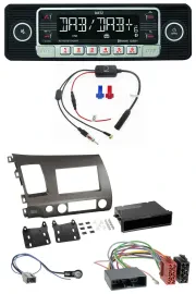 Dietz MP3 DAB Bluetooth USB Autoradio für Honda Civic Hybrid FD3 06-10 anthrazit