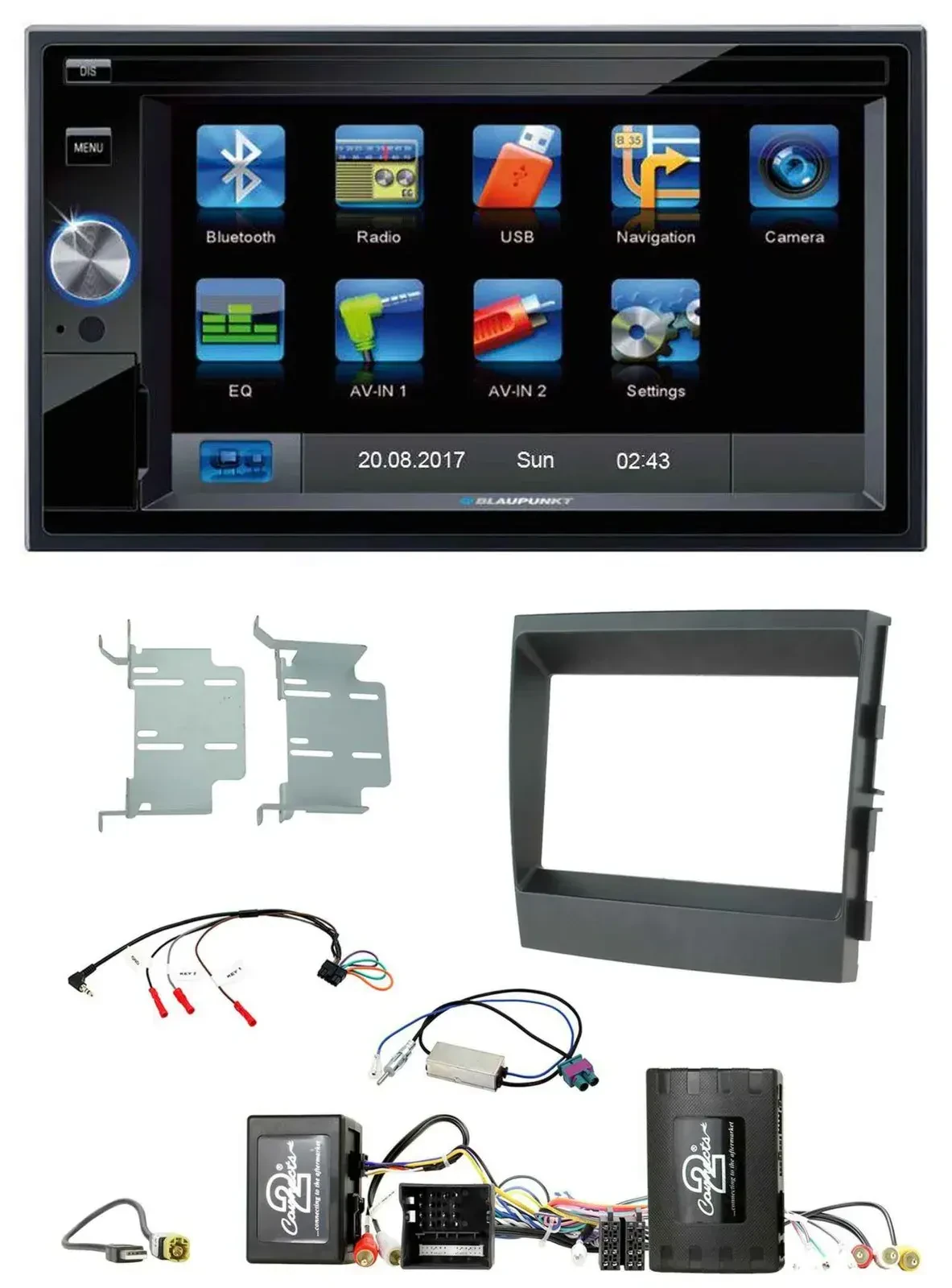 Blaupunkt SD USB TMC Bluetooth 2DIN Lenkrad Navigation für Porsche Panamera Soun