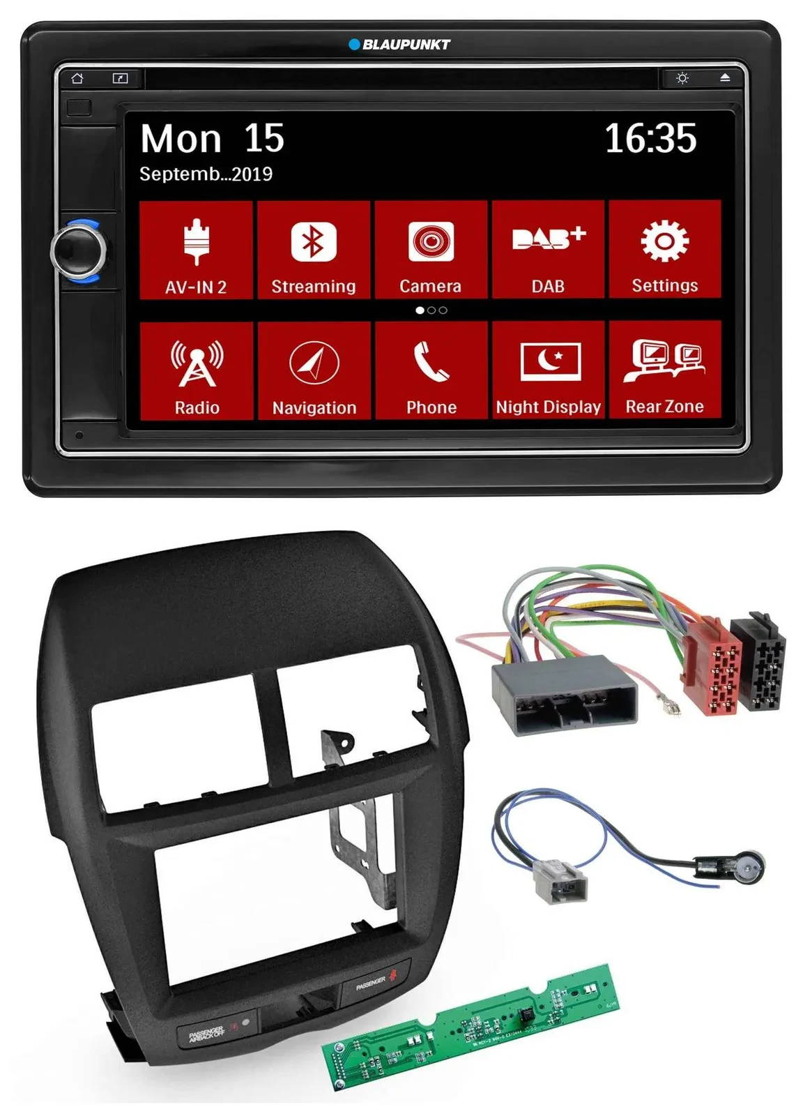 Blaupunkt Bluetooth DAB 2DIN USB DVD MP3 Autoradio für Mitsubishi ASX 2010-2014