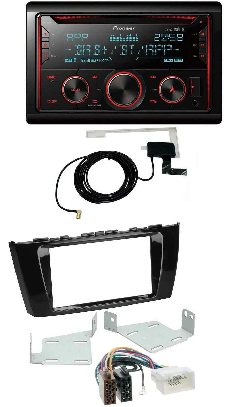 Pioneer 2DIN MP3 DAB USB CD Bluetooth Autoradio für Mitsubishi Mirage SpaceStar