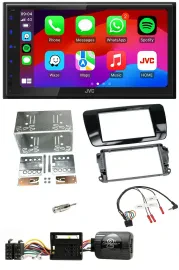 JVC Bluetooth USB Lenkrad 2DIN DAB Autoradio für Seat Ibiza ab 08 Klavierlack-sc