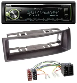 Pioneer DAB USB MP3 AUX CD Autoradio für Renault Megane Scenic bis 03 schwarz