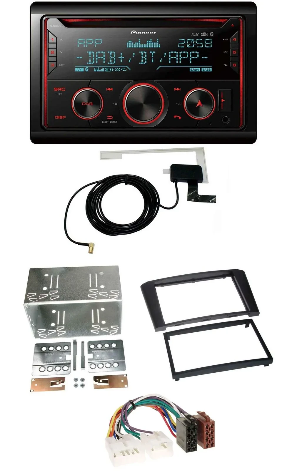 Pioneer 2DIN MP3 DAB USB CD Bluetooth Autoradio für Toyota Avensis 2003-2009