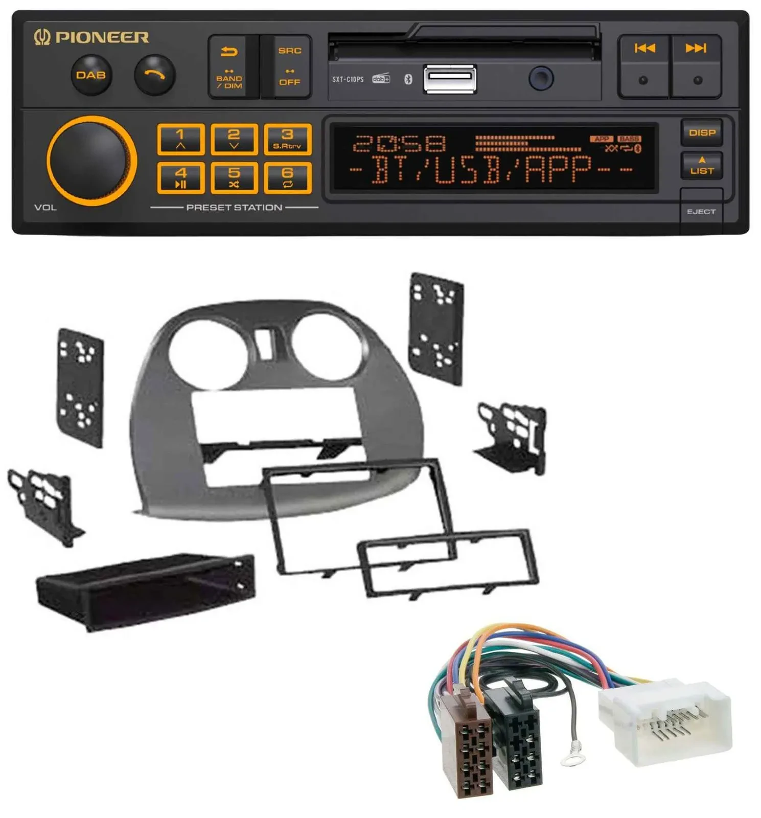 Pioneer DAB MP3 USB Bluetooth Autoradio für Mitsubishi Eclipse 4G 2005-2012