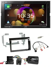 JVC DAB Lenkrad 2DIN Bluetooth USB Autoradio für Fiat Peugeot Citroen klavierlac