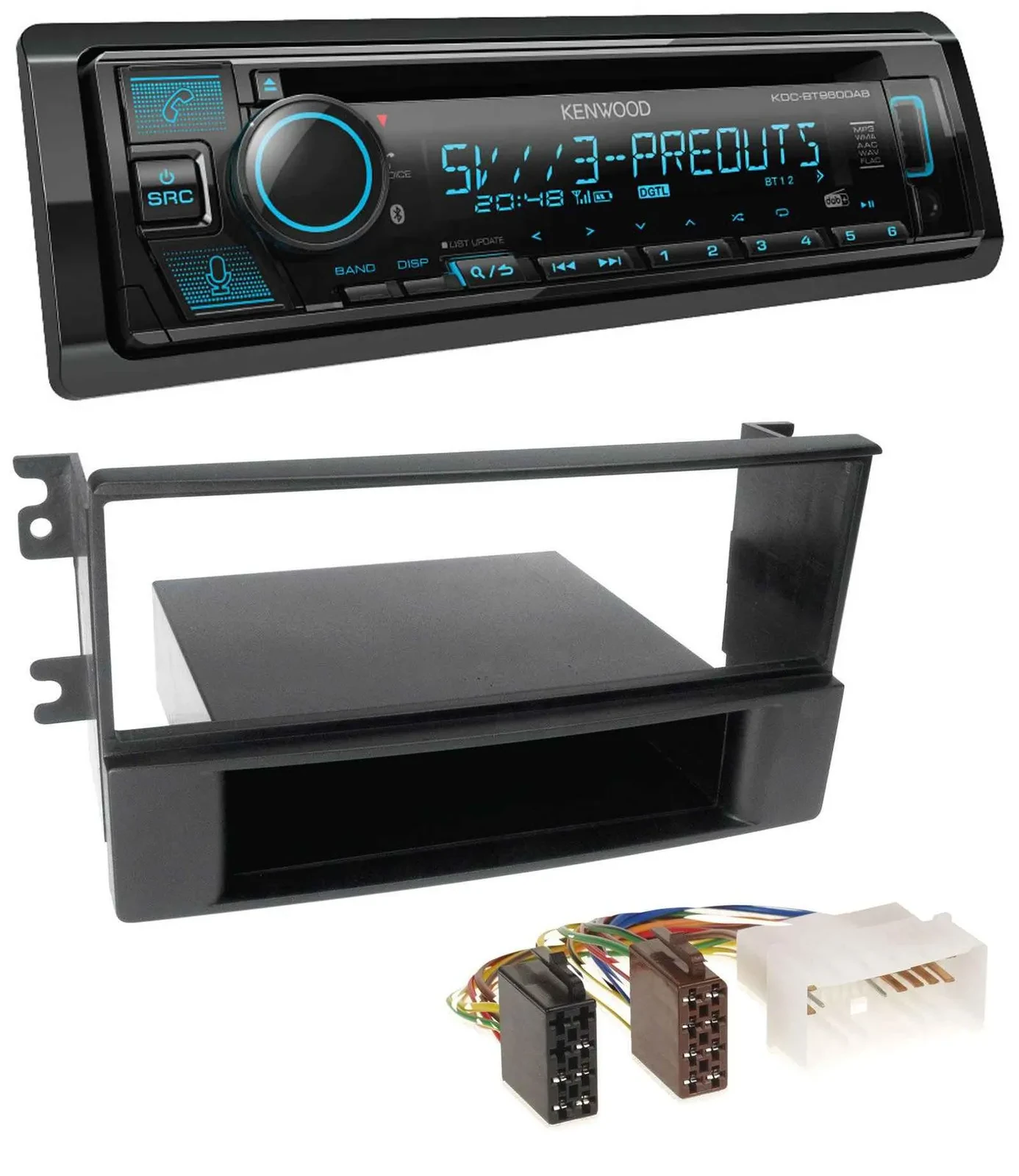 Автомагнитола Kenwood Bluetooth USB CD MP3 DAB для Kia Sorento (с 2006)