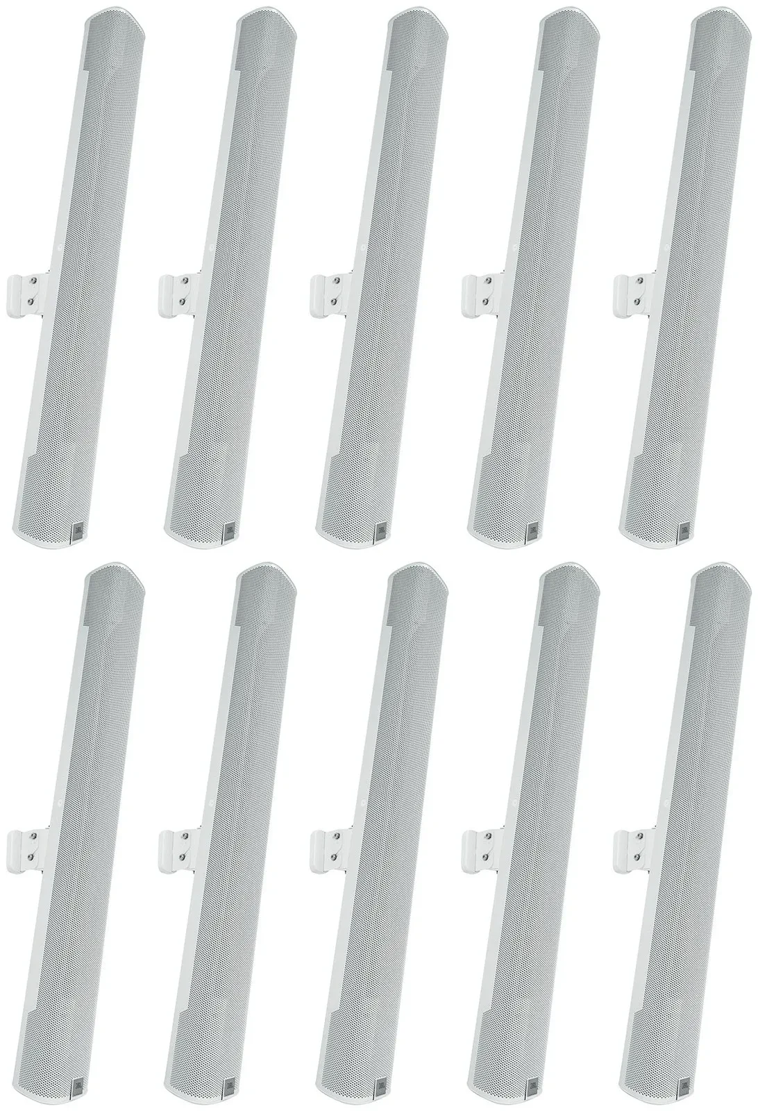 10) JBL COL800-WH 32" White 70V Commercial Slim Column Wall Mount Array Speakers
