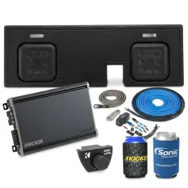 Сабвуфер для авто Kicker 51KTDL7T102 10" + усилитель и пульт (набор) с комплектом проводов для Ram 2011–2024