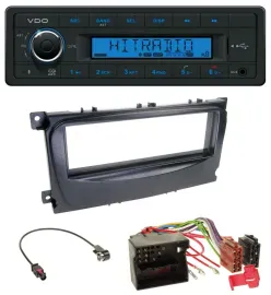 VDO AUX Bluetooth USB MP3 Autoradio für Ford Mondeo S-Max 07-14 schwarz