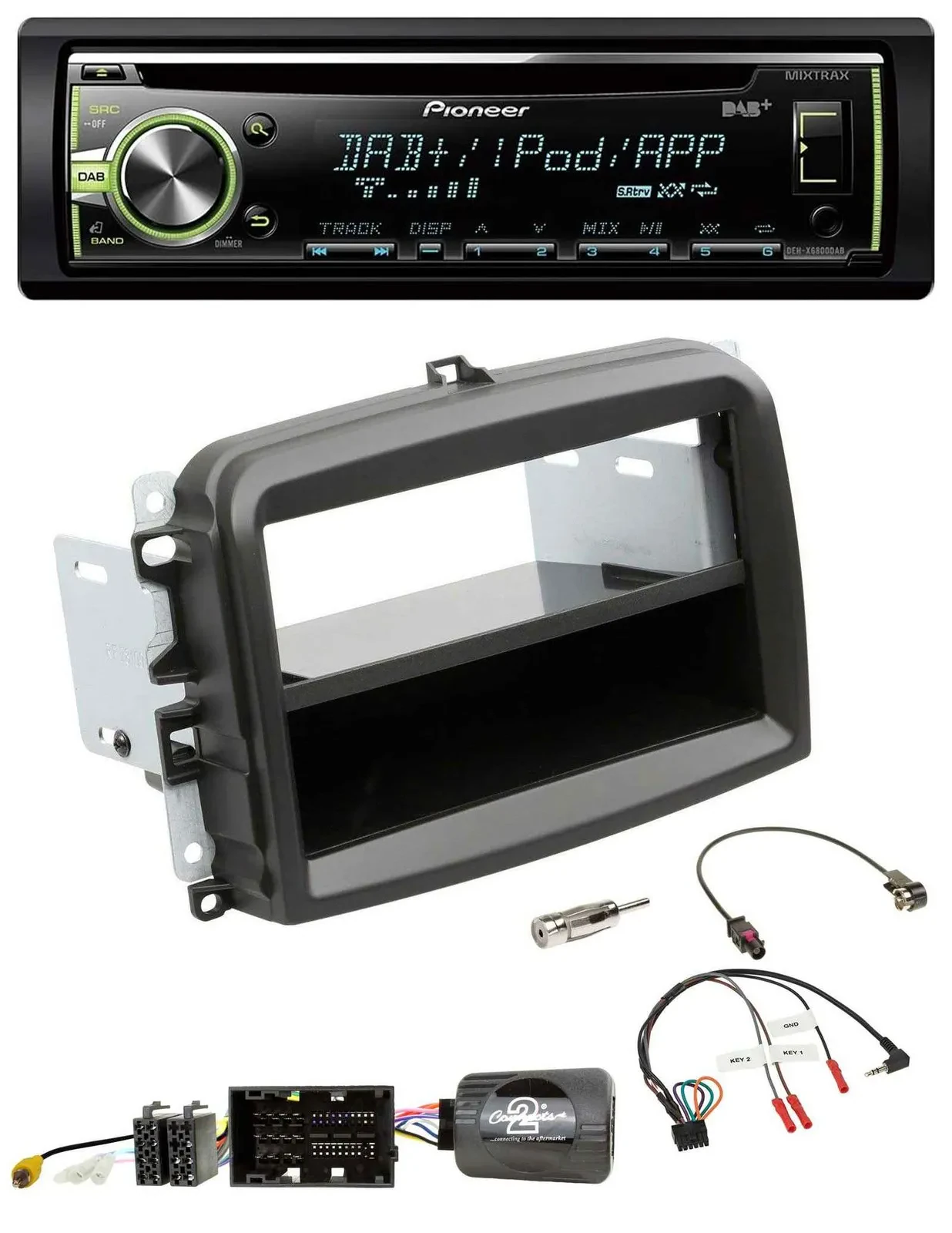 Автомагнитола Pioneer для Fiat 500L (с 2012), DAB, CD, USB, MP3